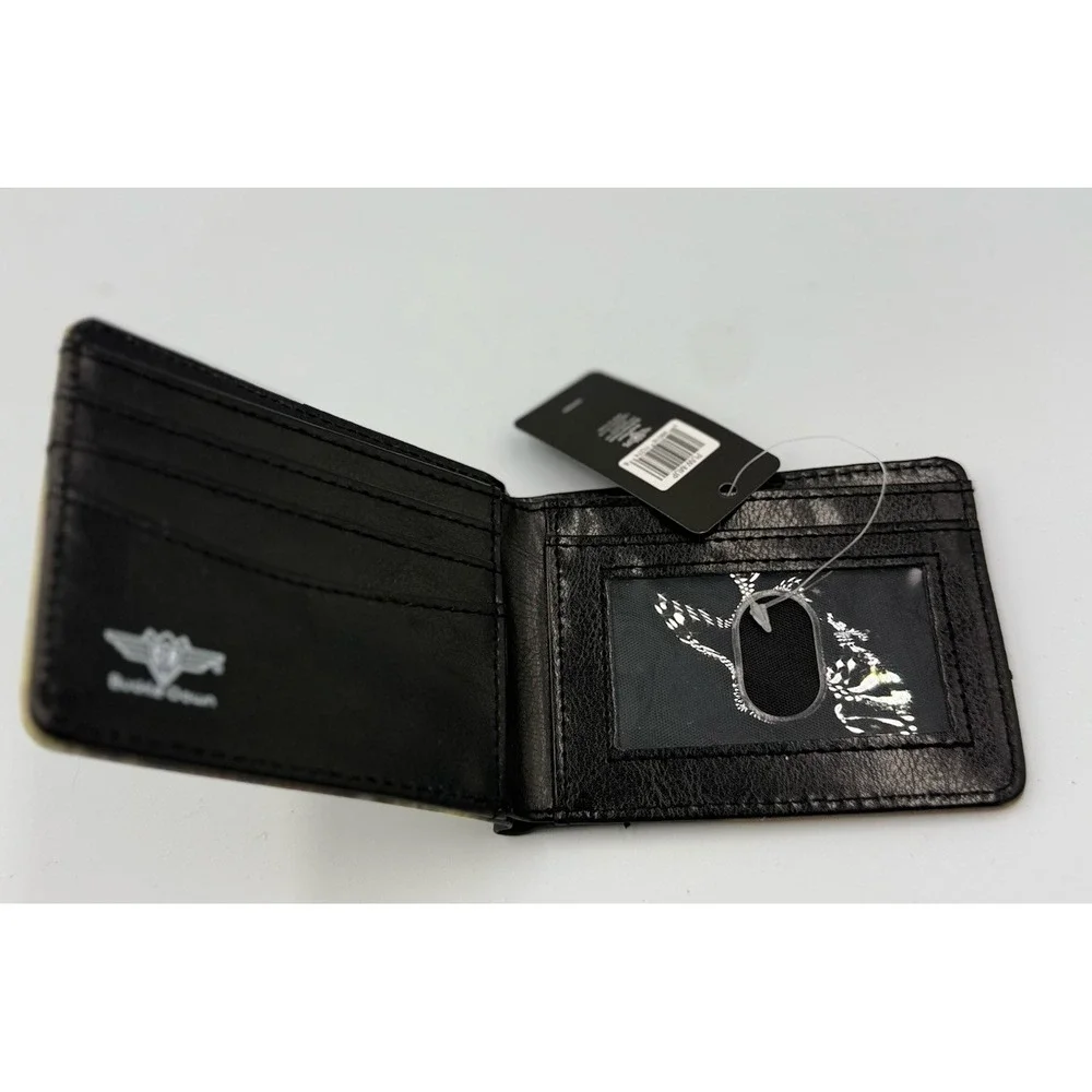 Masters of the Universe Bi-Fold Wallet Castle Grayskull Entrance Logo NWT